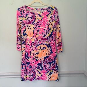 Lilly Pulitzer Sophie Catch & Release UPF 50+ 3/4 Sleeve Mini Dress Size Small